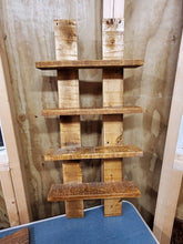 Load image into Gallery viewer, Reclaimed Pallet Shelf, Wooden shelf, 4 tiers decorative shelf
