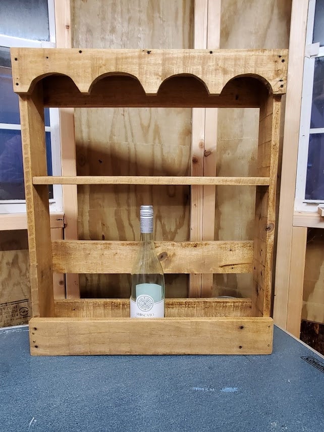 Rustic Pallet Wine Rack